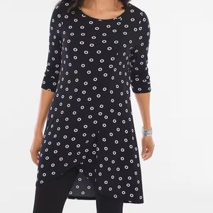 Chico’s Grommet Dot High-Low Tunic